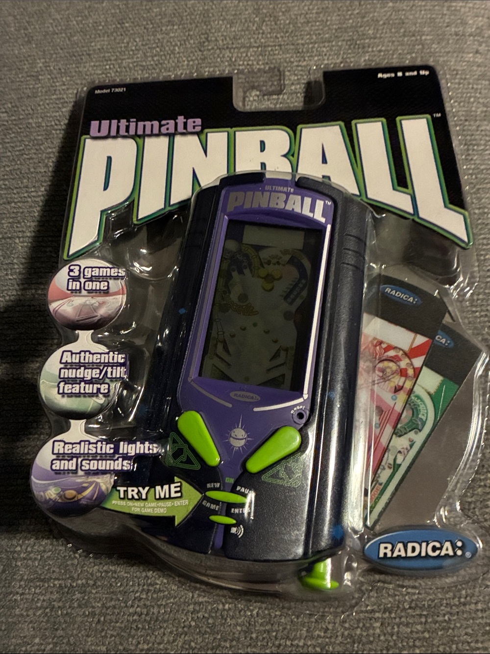 Vintage Radica Ultimate Pinball Handheld Game with 3 Great Games